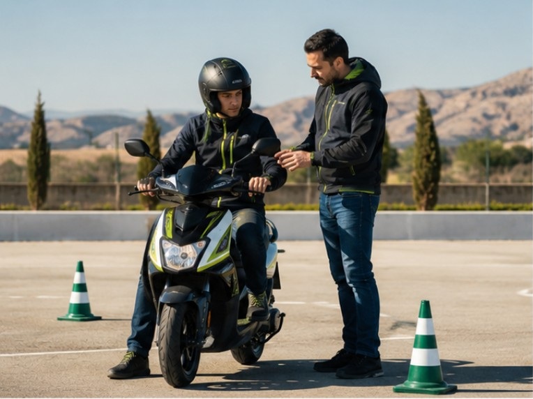 Imagen orientativa de ciclomotor para permiso AM con instructor.